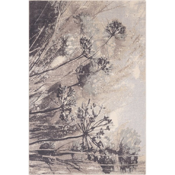 Siva/kremno bela volnena preproga 160x240 cm Lissey – Agnella
