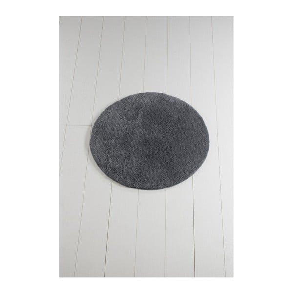 Antracitno siva kopalniška preproga Colors of Cap, ⌀ 90 cm
