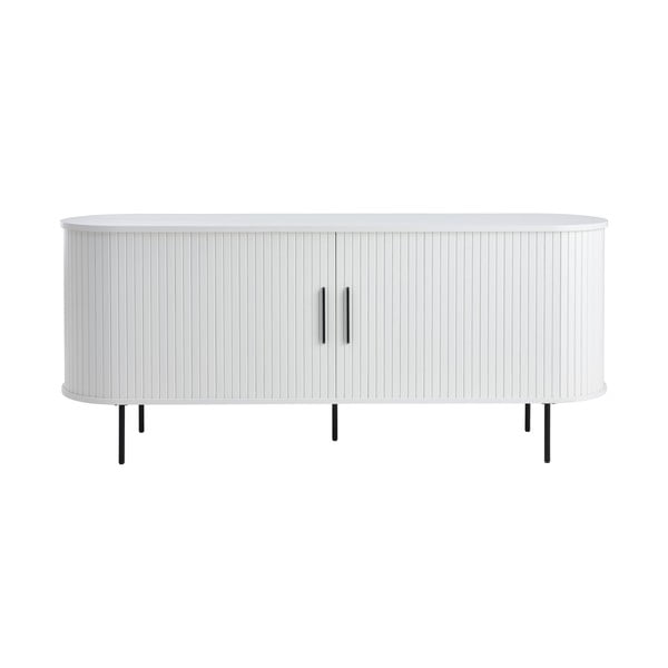 Bela komoda z drsnimi vrati 180x76x45 cm Nola – Unique Furniture