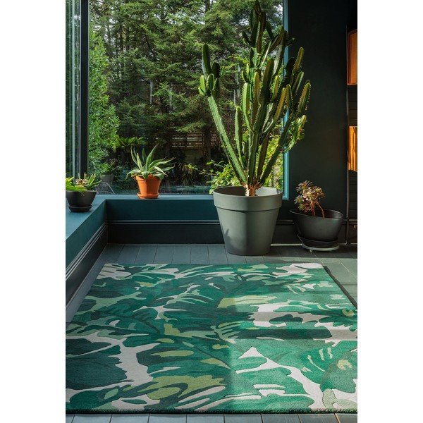 Temno zelena ročno tkana volnena preproga 120x170 cm Matrix – Asiatic Carpets-image-1