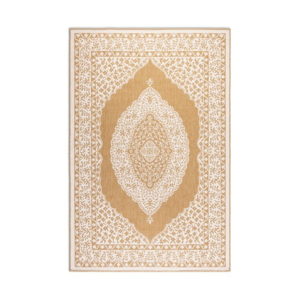 Oker rumena/kremno bela zunanja preproga 120x170 cm Gemini – Elle Decoration-image-2