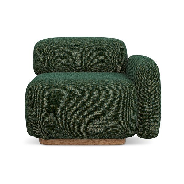 Temno zelen modul za sedežno garnituro (desni kot) Ailani – Makamii