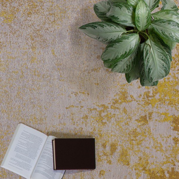 Oker rumena zunanja preproga iz recikliranih vlaken 200x290 cm Dara – Asiatic Carpets-image-2