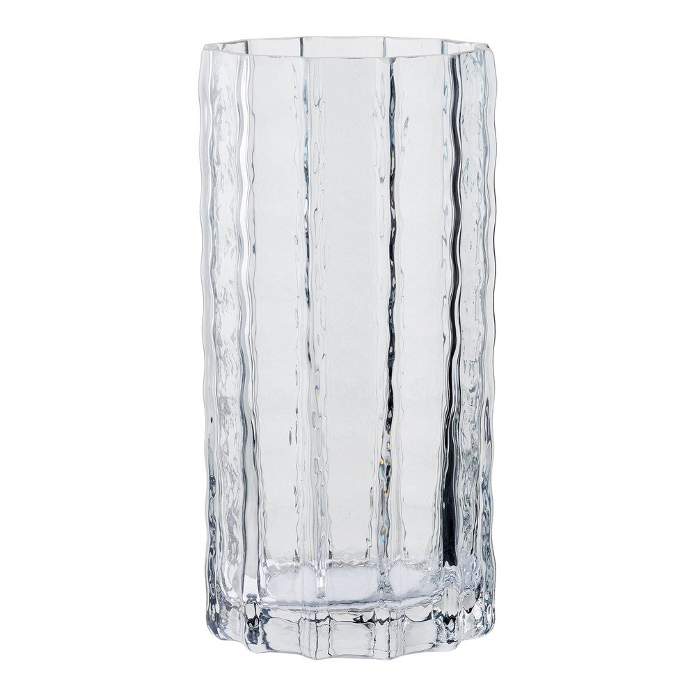 Siva steklena vaza (višina 20 cm)