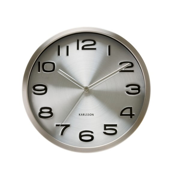 Present Time Maxie Silver Clock