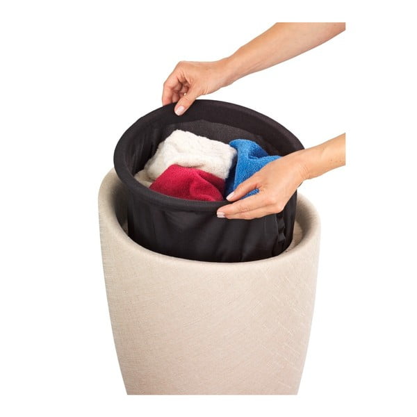 Bež košza perilo in stolček v enem Wenko Linen Look-image-1