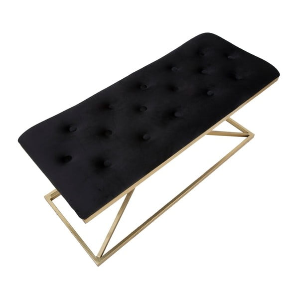 Sedežna klop v črni in zlati barvi Mauro Ferretti Piramid, 100 x 40 cm-image-4