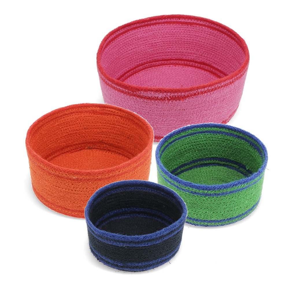 Košare v kompletu 4 ks iz jute ø 23x11 cm