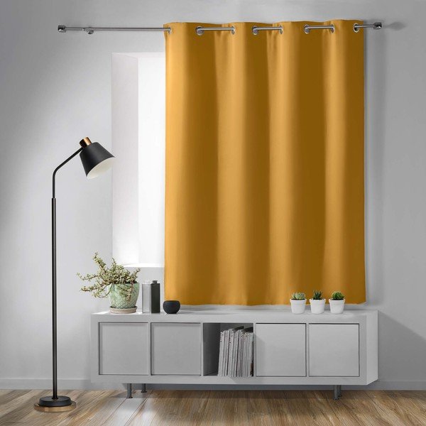 Oker rumena zatemnitvena zavesa 135x180 cm Occult – douceur d'intérieur-image-1