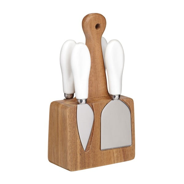 Komplet 5 nožev za sir z lesenim stojalom Kitchen Craft Artesa