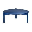 Modra okrogla mizica iz masivnega bora ø 80 cm Sticks – Karup Design