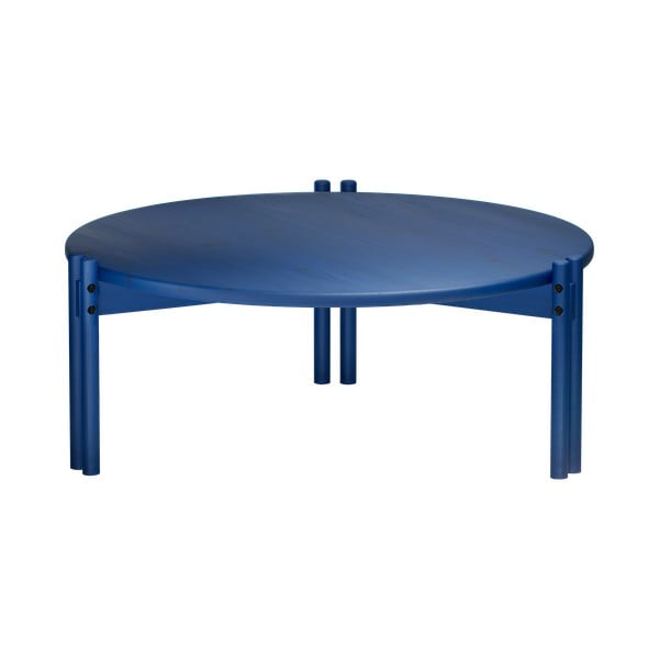 Modra okrogla mizica iz masivnega bora ø 80 cm Sticks – Karup Design