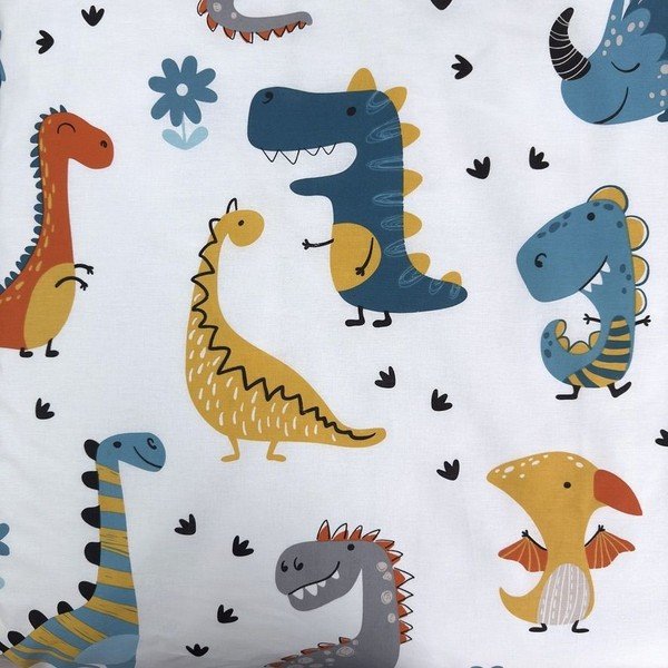 Bombažna otroška posteljnina za otroško posteljico 100x135 cm Dino World – Jerry Fabrics-image-3