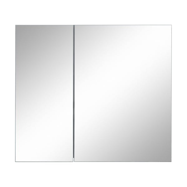 Bela stenska kopalniška omarica z ogledalom Støraa Wisla, 80 x 70 cm-image-1