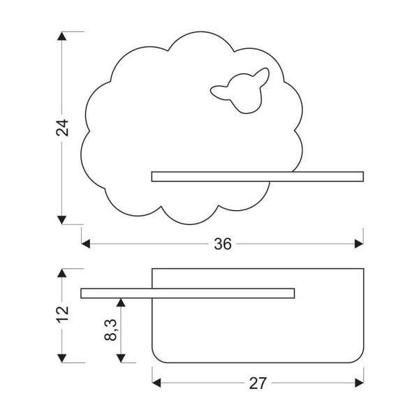 Črna otroška svetilka Sheep – Candellux Lighting-image-2