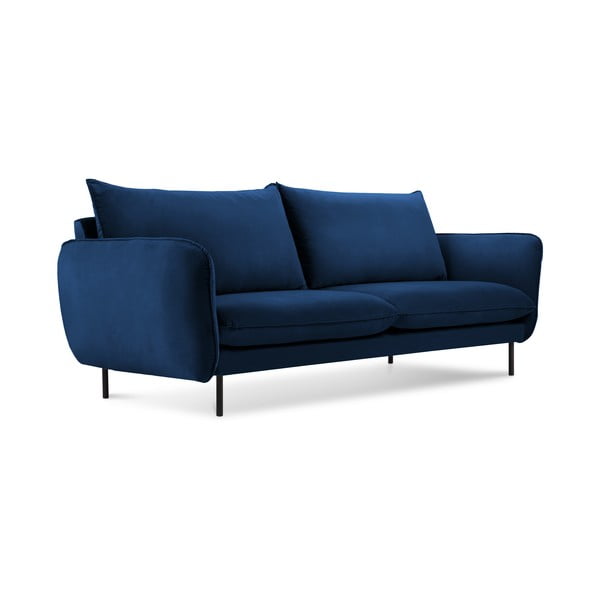 Modri žametni kavč 160 cm Vienna - Cosmopolitan Design