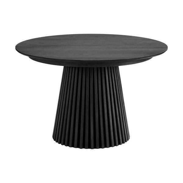 Okrogla raztegljiva jedilna miza z dodatno ploščo z mizno ploščo v hrastovem dekorju ø 120 cm Osaka – House Nordic