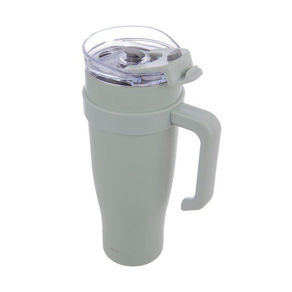 Žajbljevo zelen termo lonček s slamico 1,2 l Termo – Orion-image-3