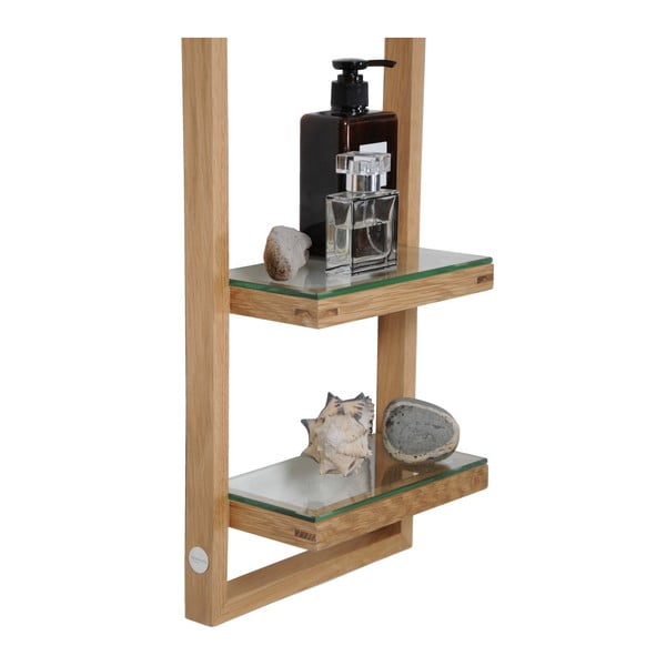 Stenska polica iz hrasta Wireworks Zone, višina 81 cm-image-2