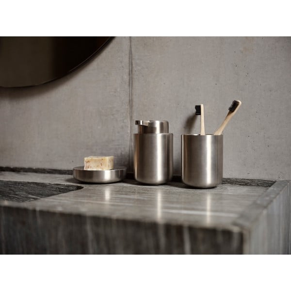 Podstavek za milo iz nerjavečega jekla v mat srebrni barvi Ume – Zone-image-1