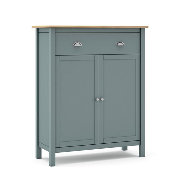 Prašno zelena komoda iz masivnega bora 90x110x40 cm Misti – Marckeric-image-3