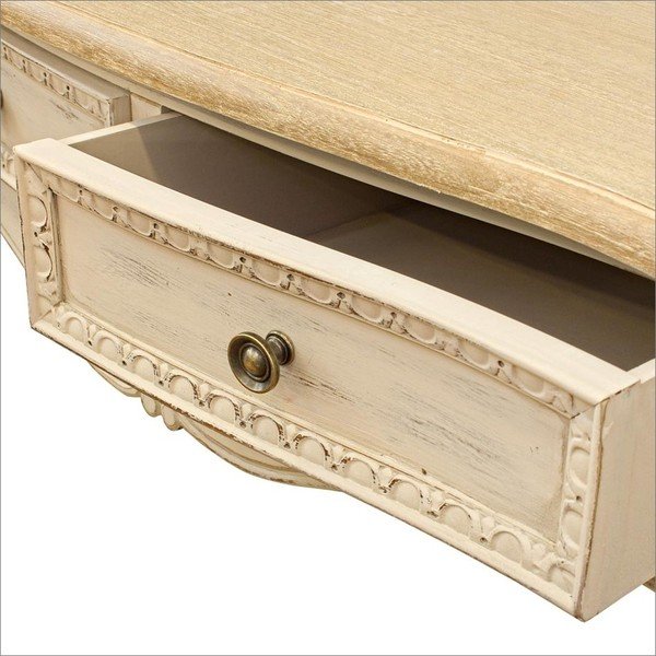 Kremno bela stranska mizica 40x90 cm Clarisse – Bizzotto-image-4