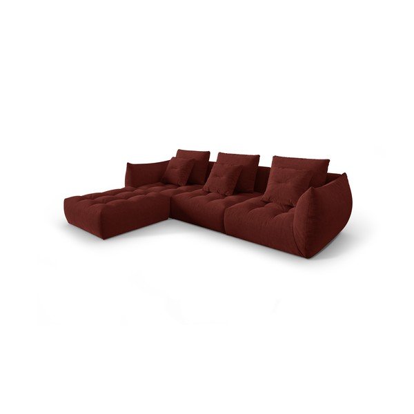 Rdeča kotna sedežna garnitura (s kotom po izbiri) Bloom – Micadoni Home-image-2