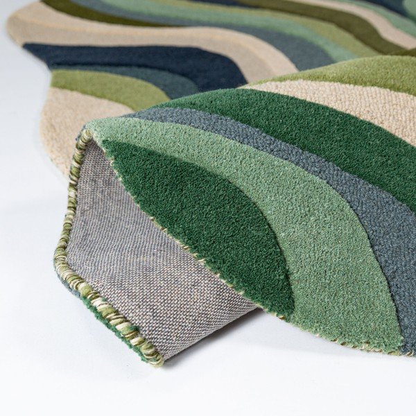Zelena ročno tkana volnena preproga 200x290 cm Envy Wool – Flair Rugs-image-3