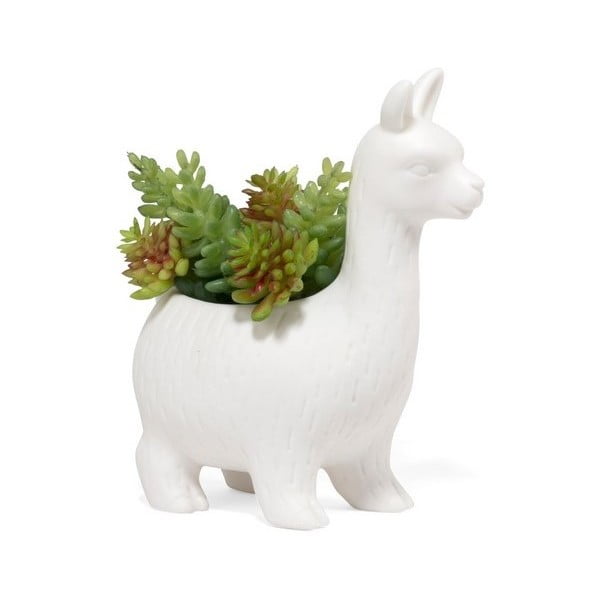 Bela porcelanska posoda v obliki lame Kikkerland Llama