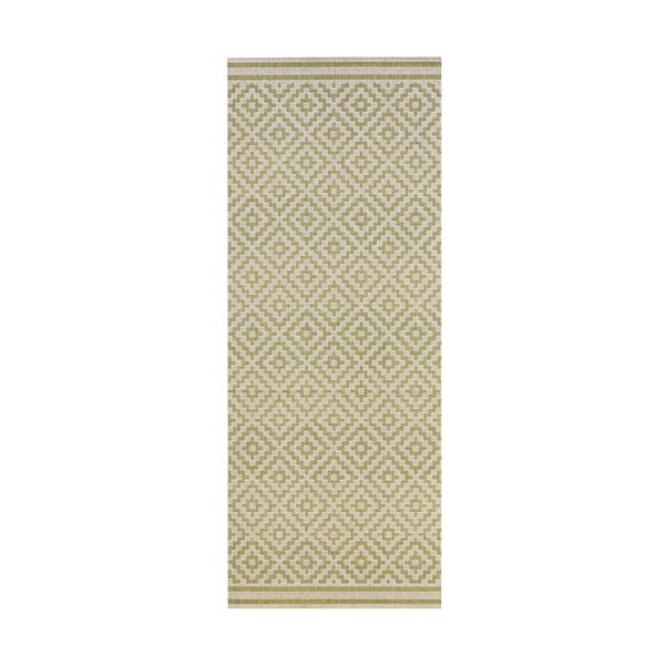 Zelena zunanja preproga Bougari Karo, 80 x 200 cm