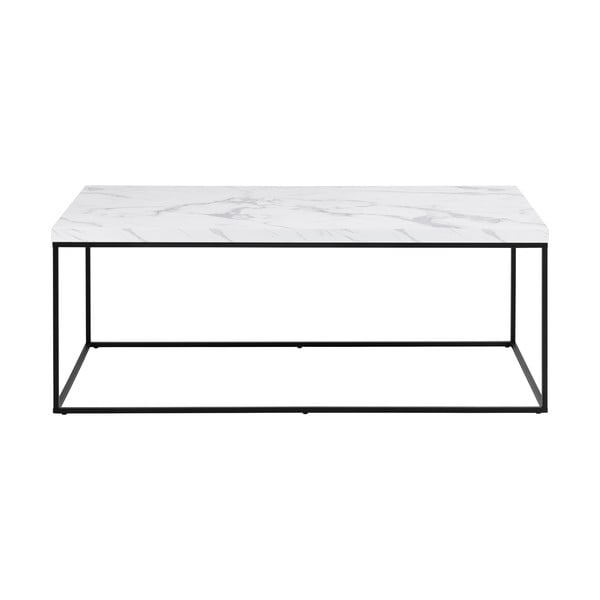 Bela mizica z mizno ploščo v marmornem dekorju 55x110 cm Barossa – Actona