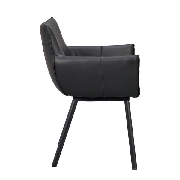 Črni oblazinjeni jedilni stoli v kompletu 2 ks Hinckley – Rowico-image-3