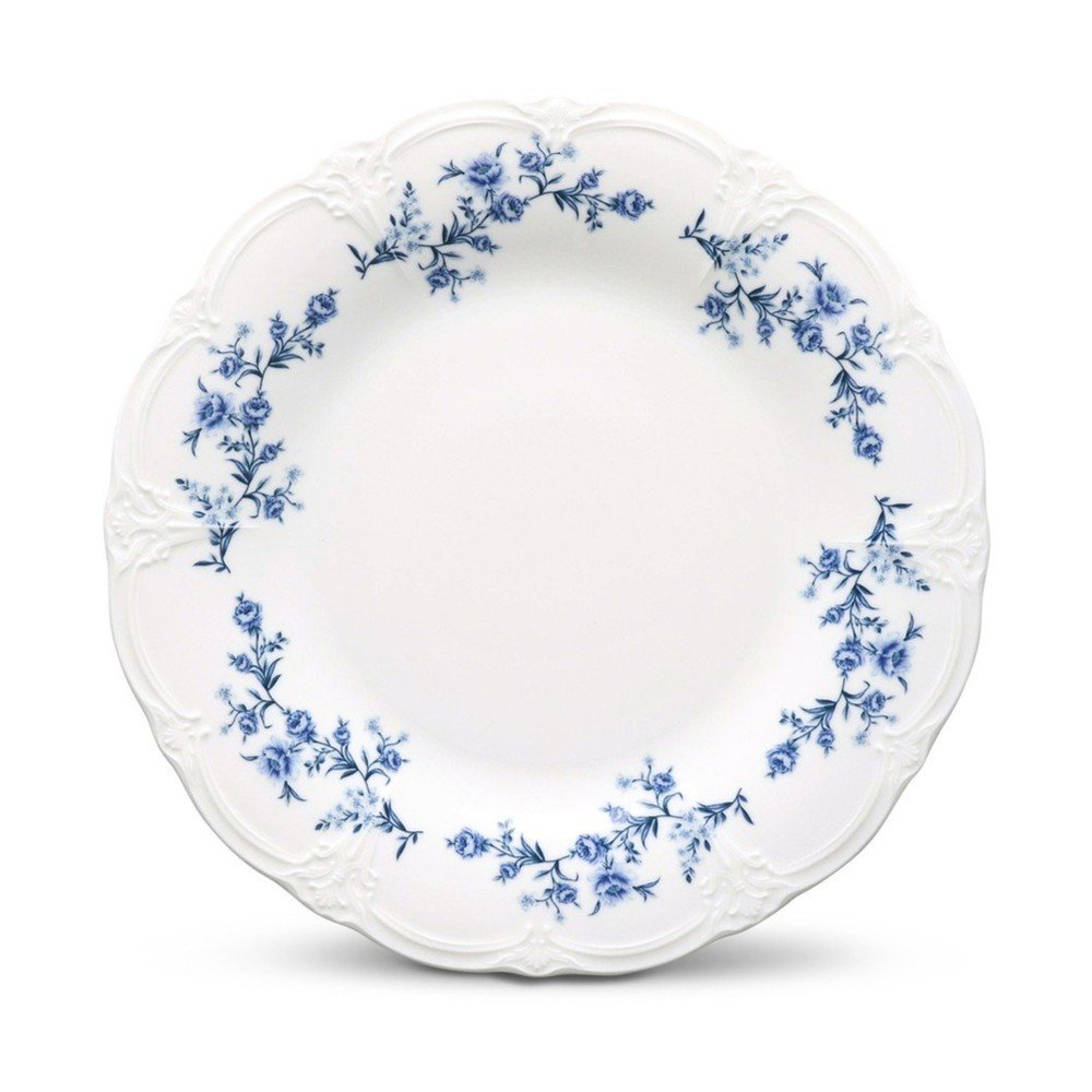 Bel/moder desertni porcelanast krožnik ø Retro