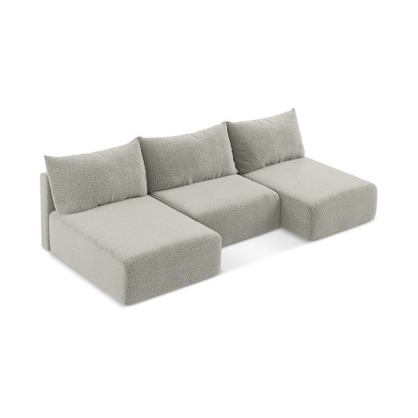 Svetlo siva raztegljiva/s prostorom za shranjevanje kotna sedežna garnitura Kalena – Makamii-image-2