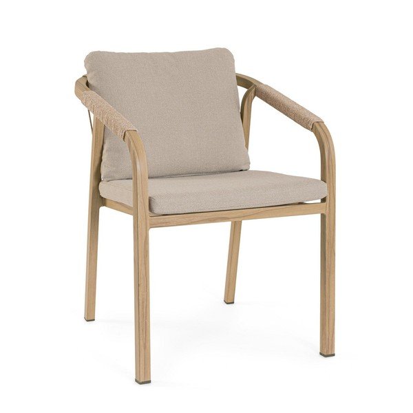 Kovinski vrtni stol v naravni barvi Kalimera – Bizzotto