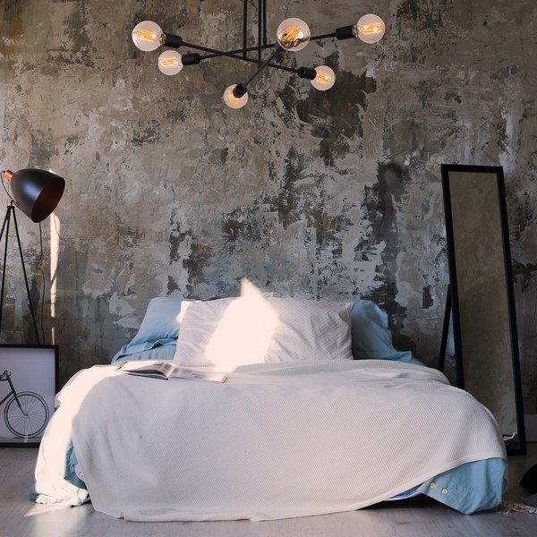 Črna stropna svetilka 64x64 cm Flower – Opviq lights-image-1