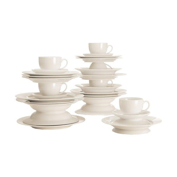 30-delni beli porcelanast jedilni set Maxwell & Williams Basic