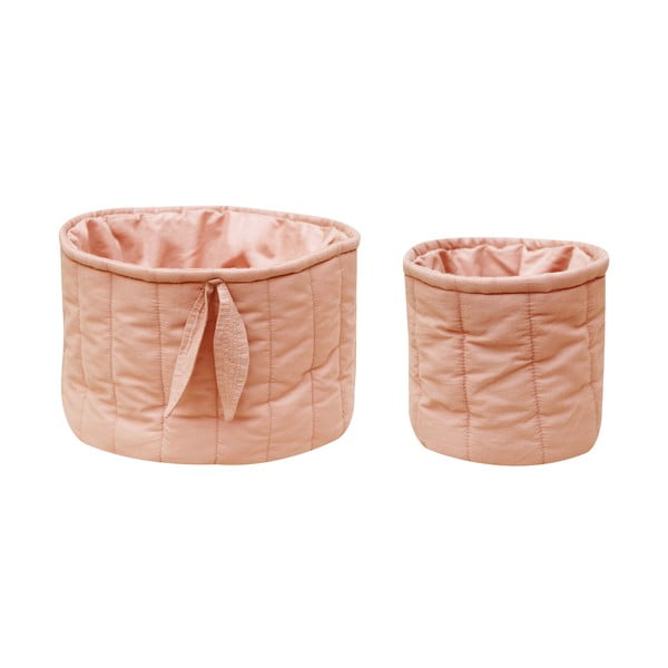 Svetlo rožnate tekstilne otroške škatle za shranjevanje v kompletu 2 ks ø 30x20 cm Bambie Vintage Nude – Lorena Canals