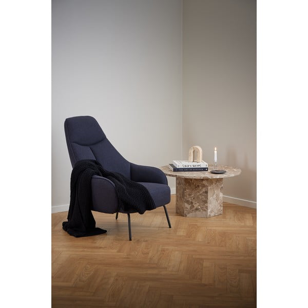 Svetlo rjava marmorna okrogla mizica ø 80 cm Naxos – Actona-image-3