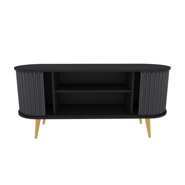 Črna/antracitno siva TV omarica 140x64 cm Stor – Kalune Design-image-3
