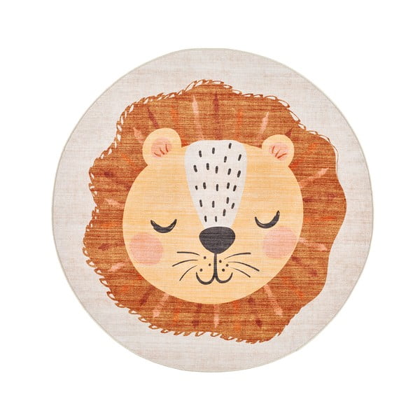 Oranžna-kremno bela pralna otroška preproga ø120 cm Candy – Universal