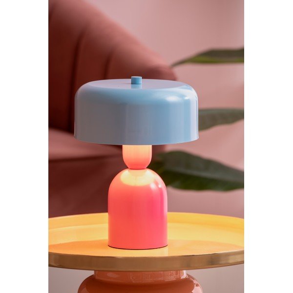 Modra/rožnata kovinska namizna svetilka (višina 24 cm) Double Funky – Leitmotiv-image-1