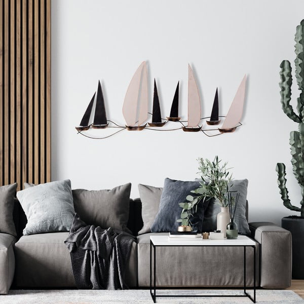 Kovinska stenska dekoracija 117x52 cm Ocean - Wallity-image-1