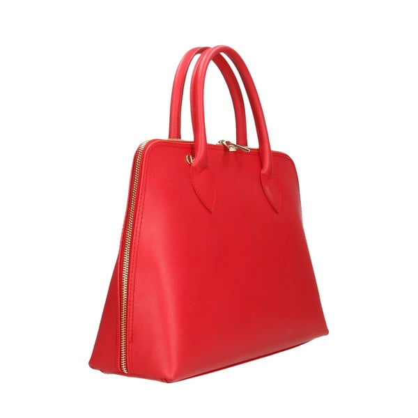 Rdeča usnjena torbica Chicca Borse Arancio-image-1
