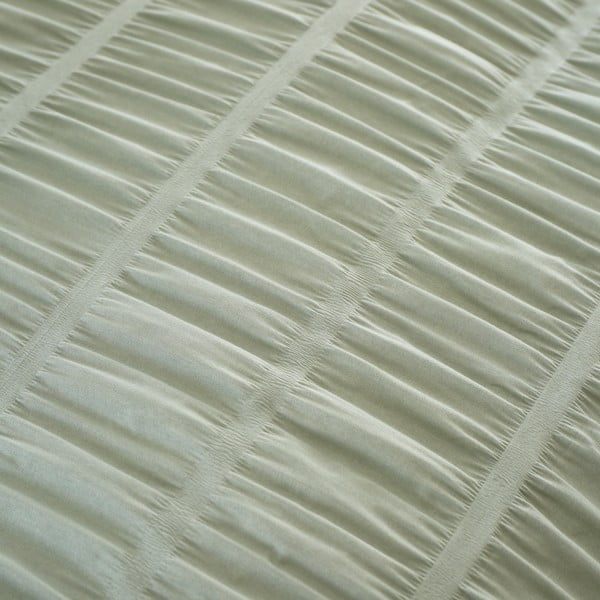 Svetlo zelena podaljšana posteljnina za zakonsko posteljo iz krepa 230x220 cm Seersucker – Catherine Lansfield-image-4