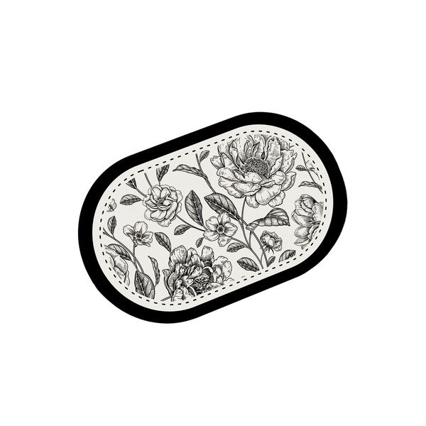 Črno-bela kopalniška preproga 60x100 cm Rasse – Foutastic