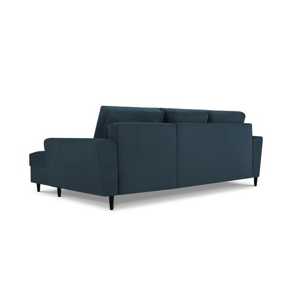 Temno modra raztegljiva sedežna garnitura Kooko Home Jazz, desni kot-image-4