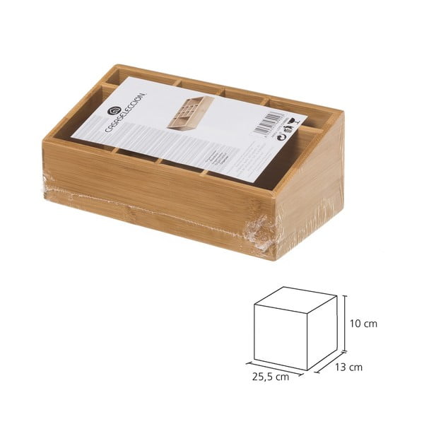 Bambusov kopalniški organizator za kozmetiko v naravni barvi – Casa Selección-image-2