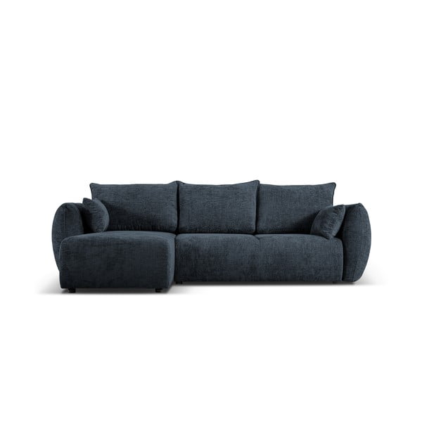 Temno modra kotna sedežna garnitura (levi kot) Matera – Cosmopolitan Design