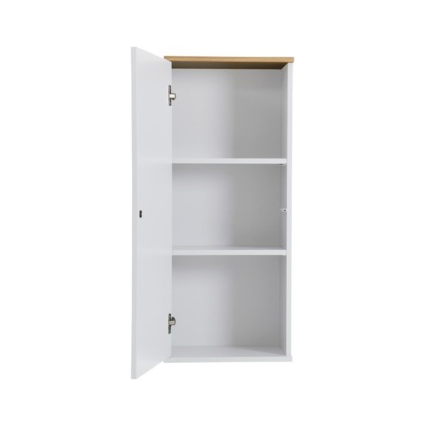 Bela vitrina z vrati in nogami iz hrastovega lesa Tenzo Dot, višina 95 cm-image-3